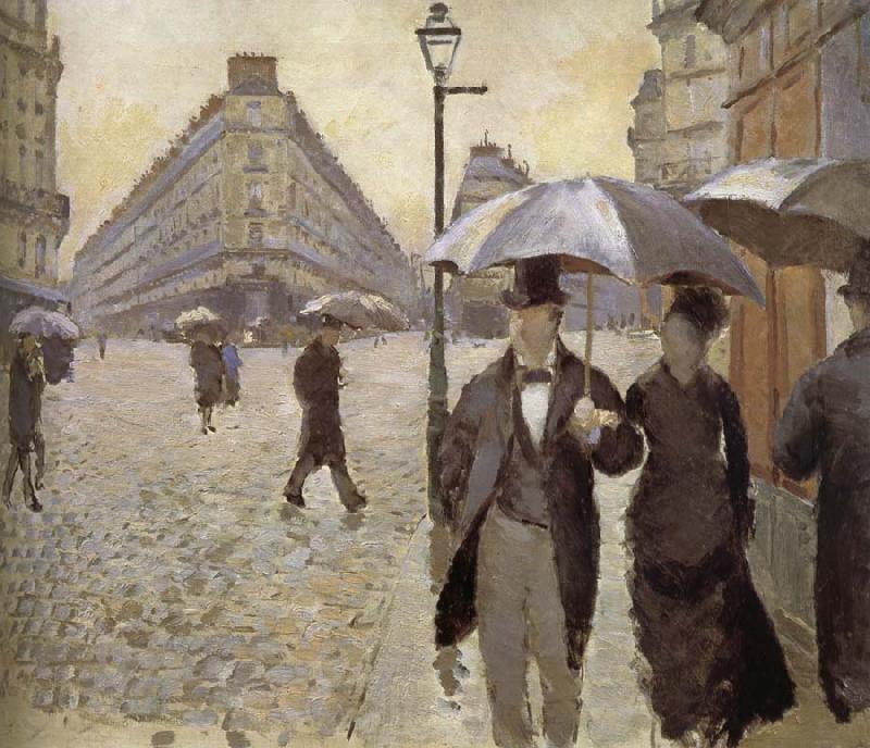 Gustave Caillebotte Rainy day in Paris Spain oil painting art